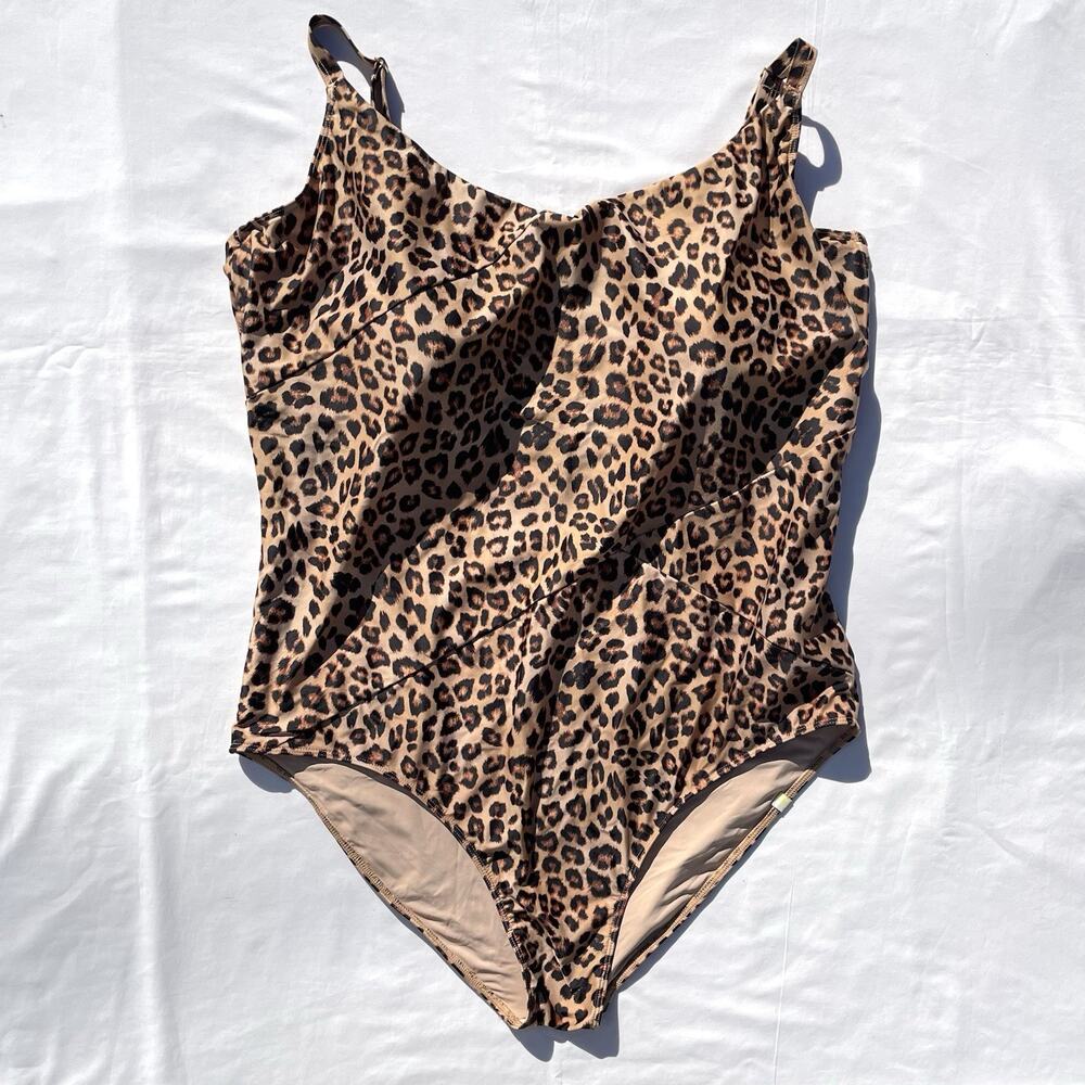 Summersalt Marina One Piece Swimsuit Womens 22 Leopard Print Animal Cheetah